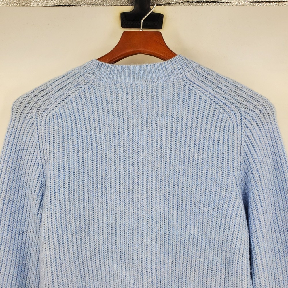 Abercrombie & Fitch Blue Pearl Button Cropped Knit Cardigan S Coquette Preppy - Picture 9 of 11